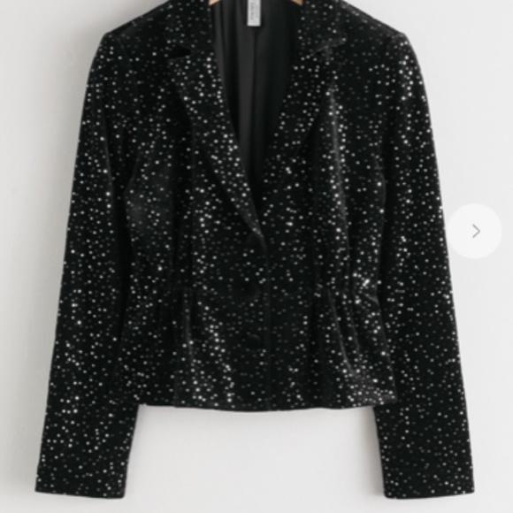 Sequined Velvet Hourglass blazer & OTHER STORIES